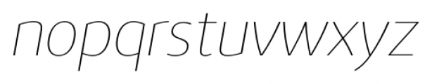Vitali Neue Thin Italic Font LOWERCASE