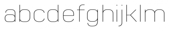 Vitro UltraLight Font LOWERCASE