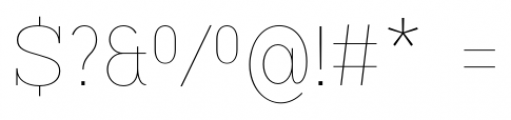 Vivala G-Slab Condensed Hairline Font OTHER CHARS