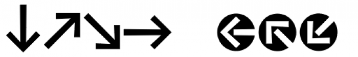 Vialog Signs Arrows Four Font UPPERCASE
