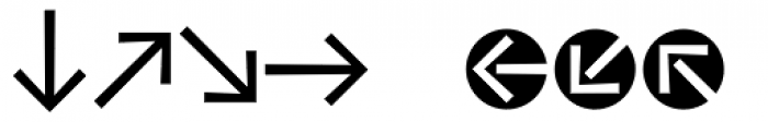 Vialog Signs Arrows Three Font UPPERCASE