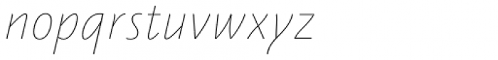 Vianova Sans Pro Ultra Light Italic Font LOWERCASE