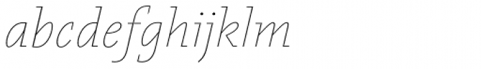 Vianova Slab Pro UltraLight Italic Font LOWERCASE