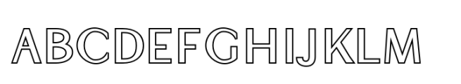 Vicino Medium Outline Font UPPERCASE