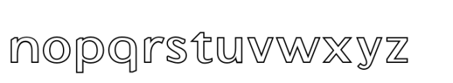 Vicino Medium Outline Font LOWERCASE