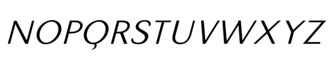 Vicino Semi Light Oblique Font UPPERCASE