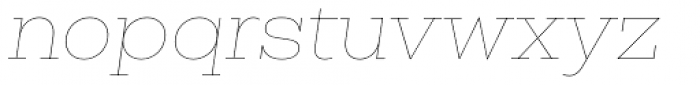 Vicky Thin Italic Font LOWERCASE