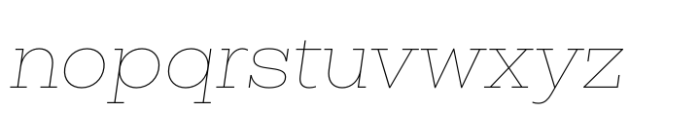 Vicky Ultra Light Italic Font LOWERCASE