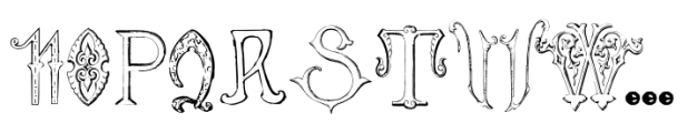 Victorian Alphabets Thirteen Regular Font UPPERCASE