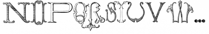 Victorian Alphabets Victorian Alphabets Five Font UPPERCASE