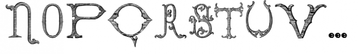 Victorian Alphabets Victorian Alphabets Six Font UPPERCASE