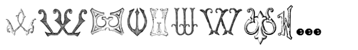 Victorian Alphabets W Font LOWERCASE