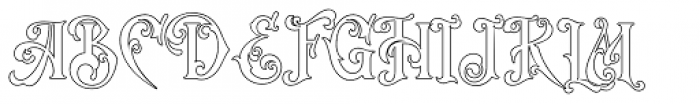 Victorian Decade Outline Font UPPERCASE