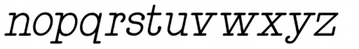 Victorian Typewriter JNL Oblique Font LOWERCASE