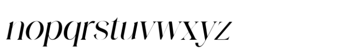 Victorian Vogue Thin Italic Font LOWERCASE