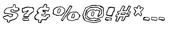 Victory Lane Sketch Outline Font OTHER CHARS