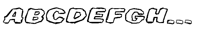 Victory Lane Sketch Outline Font UPPERCASE