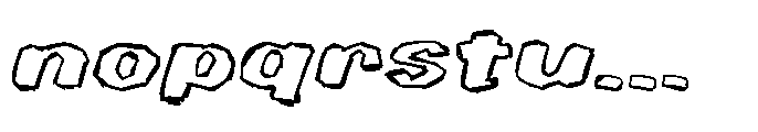 Victory Lane Sketch Outline Font LOWERCASE