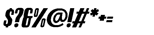 Victory Striker Slant Retro Slant Font OTHER CHARS
