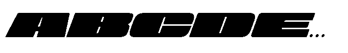 View Black Slant Font UPPERCASE