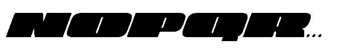 View Black Slant Font UPPERCASE
