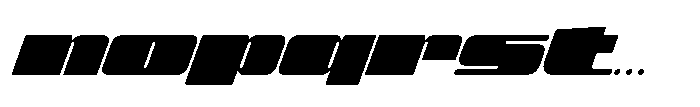 View Black Slant Font LOWERCASE