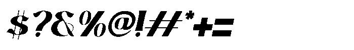 Vigrit Oblique Font OTHER CHARS