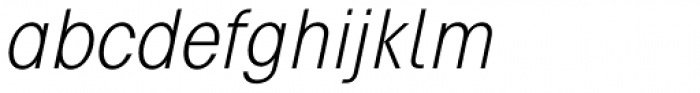 Vikive Condensed Light Italic Font LOWERCASE