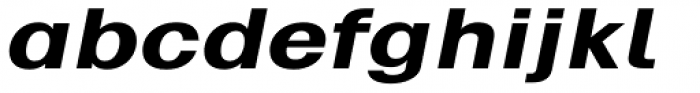 Vikive Expanded Extra Bold Italic Font LOWERCASE