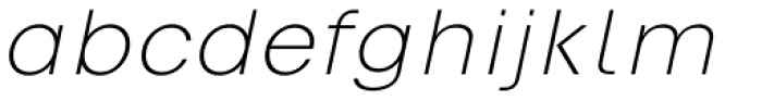 Vikive Extra Light Italic Font LOWERCASE