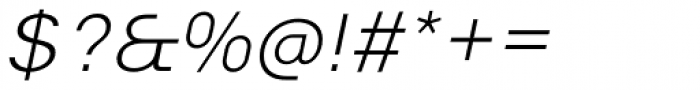 Vikive Light Italic Font OTHER CHARS