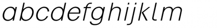 Vikive Semicondensed Light Italic Font LOWERCASE