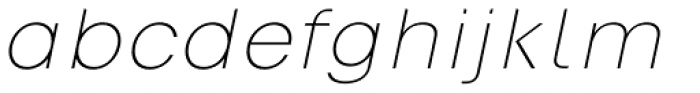 Vikive Thin Italic Font LOWERCASE