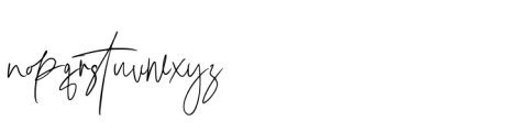 Villonia Signature Font LOWERCASE