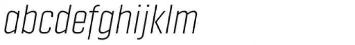 Vin Sans Pro Extra Light Italic Font LOWERCASE