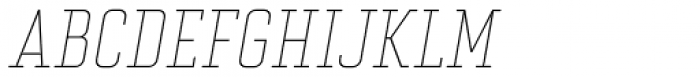 Vin Slab Pro Thin Italic Font UPPERCASE