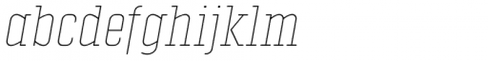 Vin Slab Pro Thin Italic Font LOWERCASE