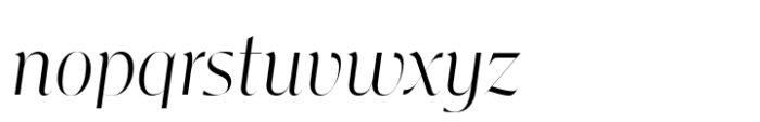 Vinco Display Light Italic Font LOWERCASE
