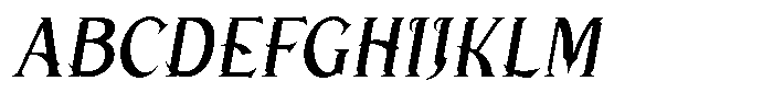 Vindira Italic Font UPPERCASE