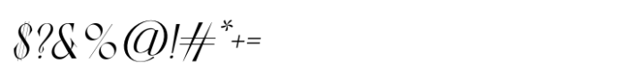 Vingico Display Italic Font OTHER CHARS