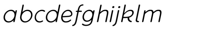 Vinice Round Thin Italic Font LOWERCASE