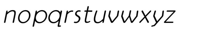 Vinice Round Thin Italic Font LOWERCASE