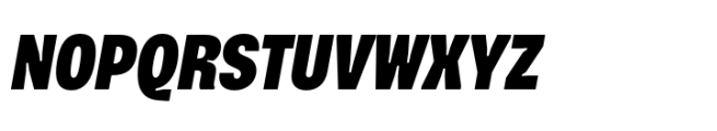 Vinila Compressed Black Oblique Font UPPERCASE