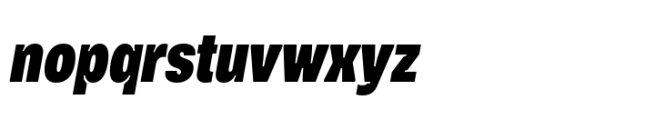 Vinila Compressed Black Oblique Font LOWERCASE