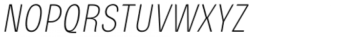 Vinila Compressed Thin Oblique Font UPPERCASE