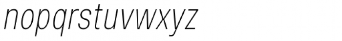 Vinila Compressed Thin Oblique Font LOWERCASE