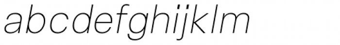 Vinila Thin Oblique Font LOWERCASE