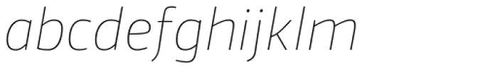 Vinkel Thin Italic Font LOWERCASE