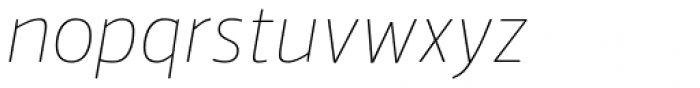 Vinkel Thin Italic Font LOWERCASE