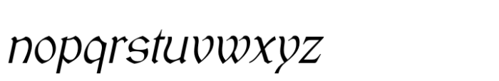 Vinque Thin Italic Font LOWERCASE